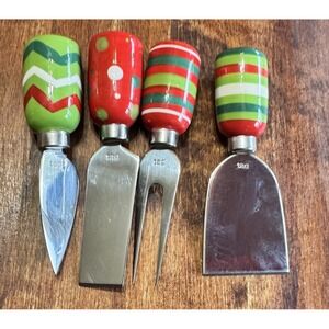 SET (4) TAG Appetizer Spreader Knives Cheese/ Dips Holiday Entertaining